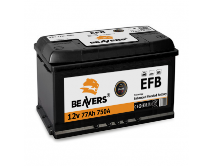 Акумулятор 6СТ-77 (R+) BEAVERS EFB 750А